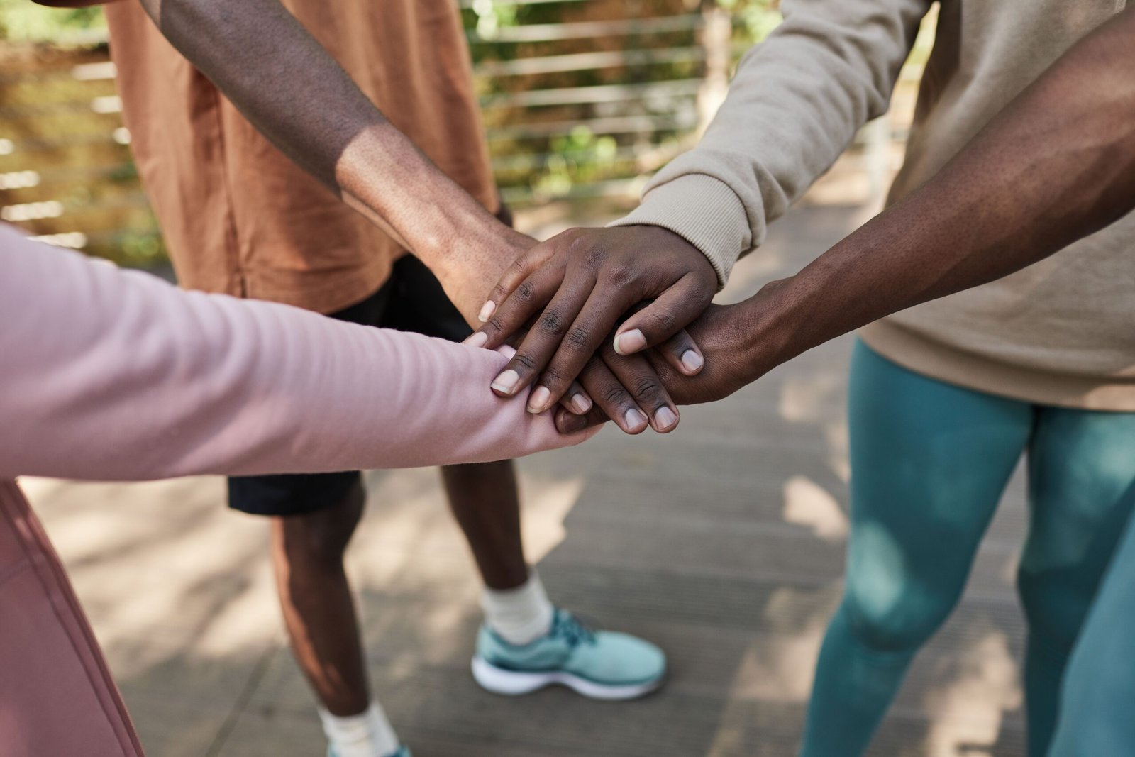 Friends connecting and participating in community