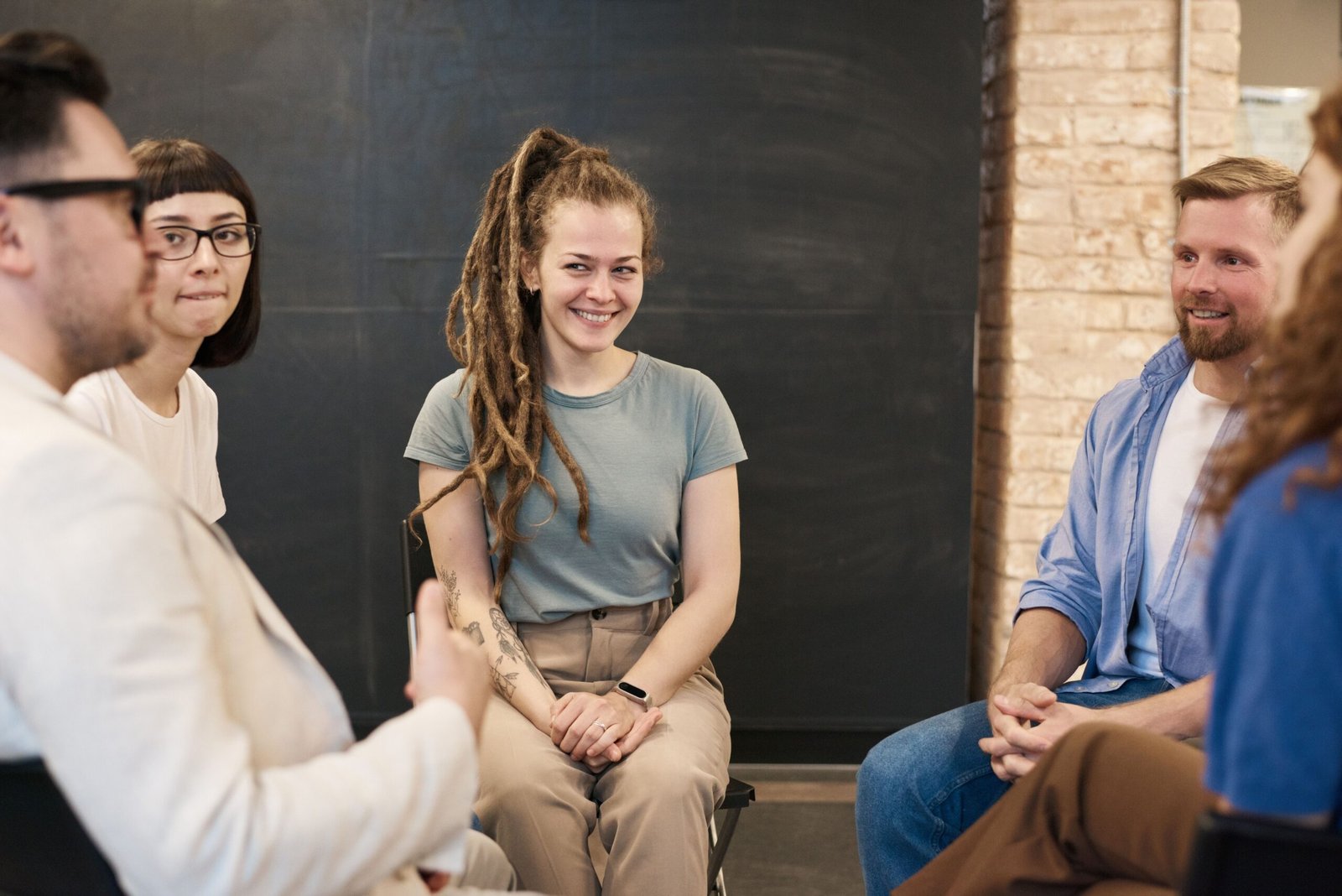 People practicing healthy communication