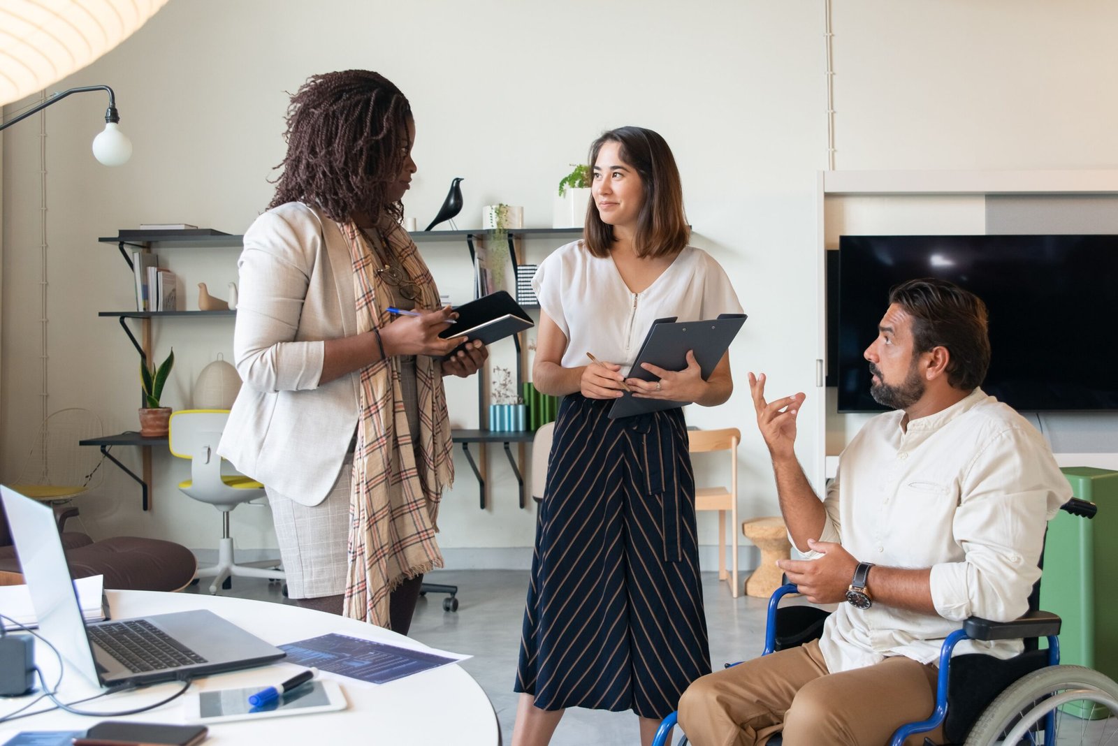 Diverse people represented in an inclusive behavioral healthcare environment